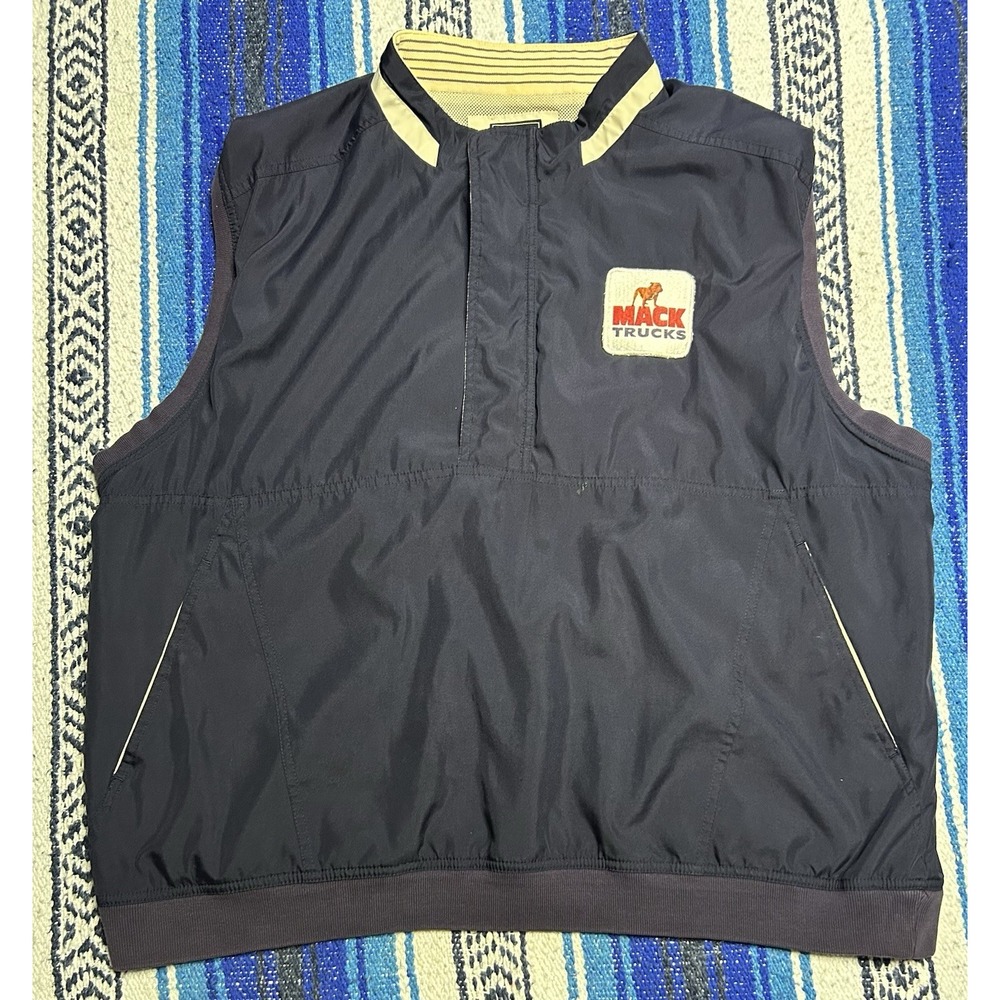 Vintage Y2K Mack Trucks Gear For Sports Men's 2XL Pullover Windbreaker Vest